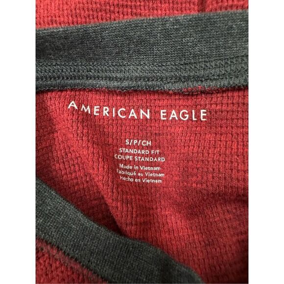 American Eagle Men’s Standard Fit Waffle Weave Long Sleeve Tee Size Small - Picture 5 of 8